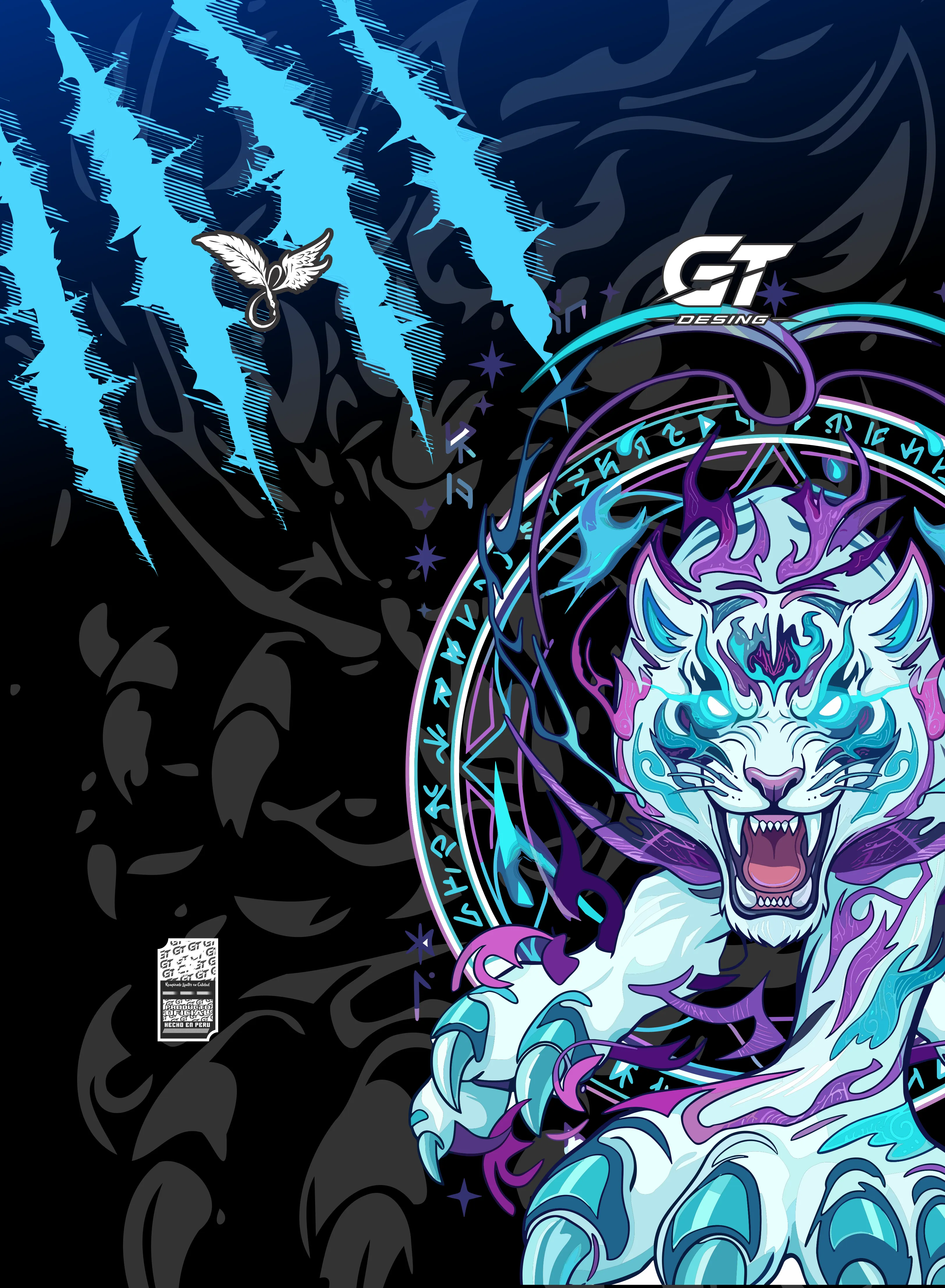 diseño jaguar varicolor